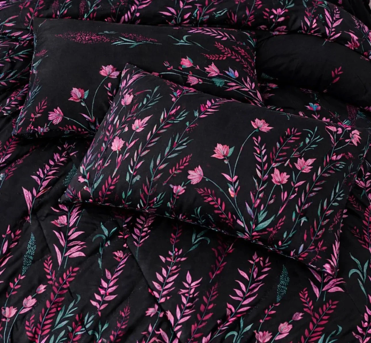 DARK BOTANICAL COMFORTER SET- 7 PCS - Image 2