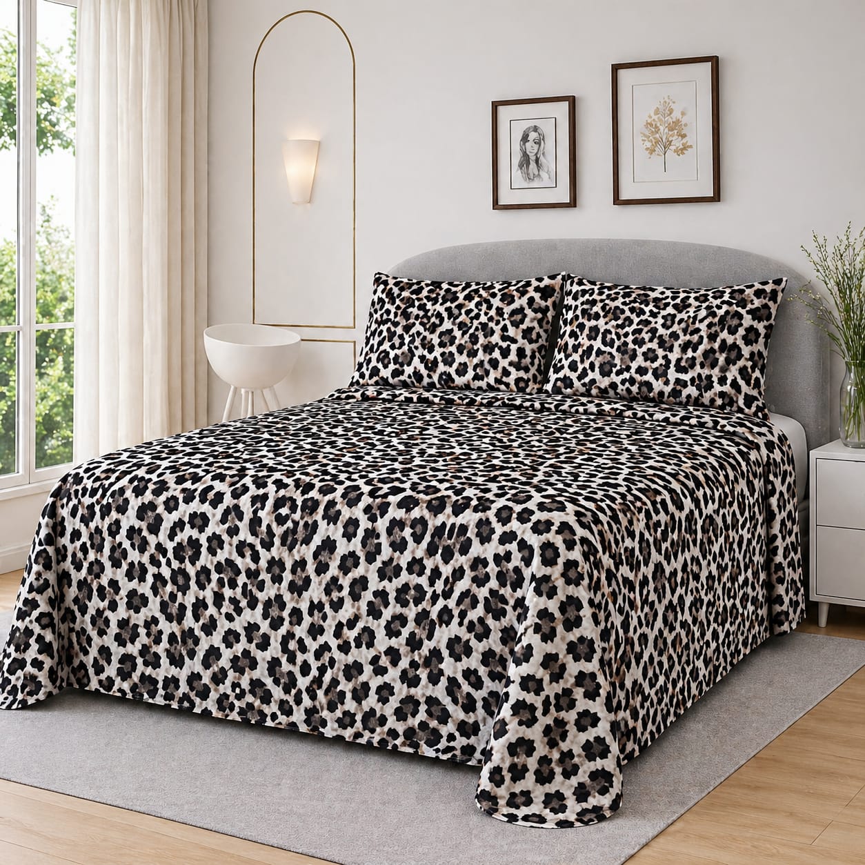 SAHARA LEOPARD BEDSHEET SET - 3 PCS